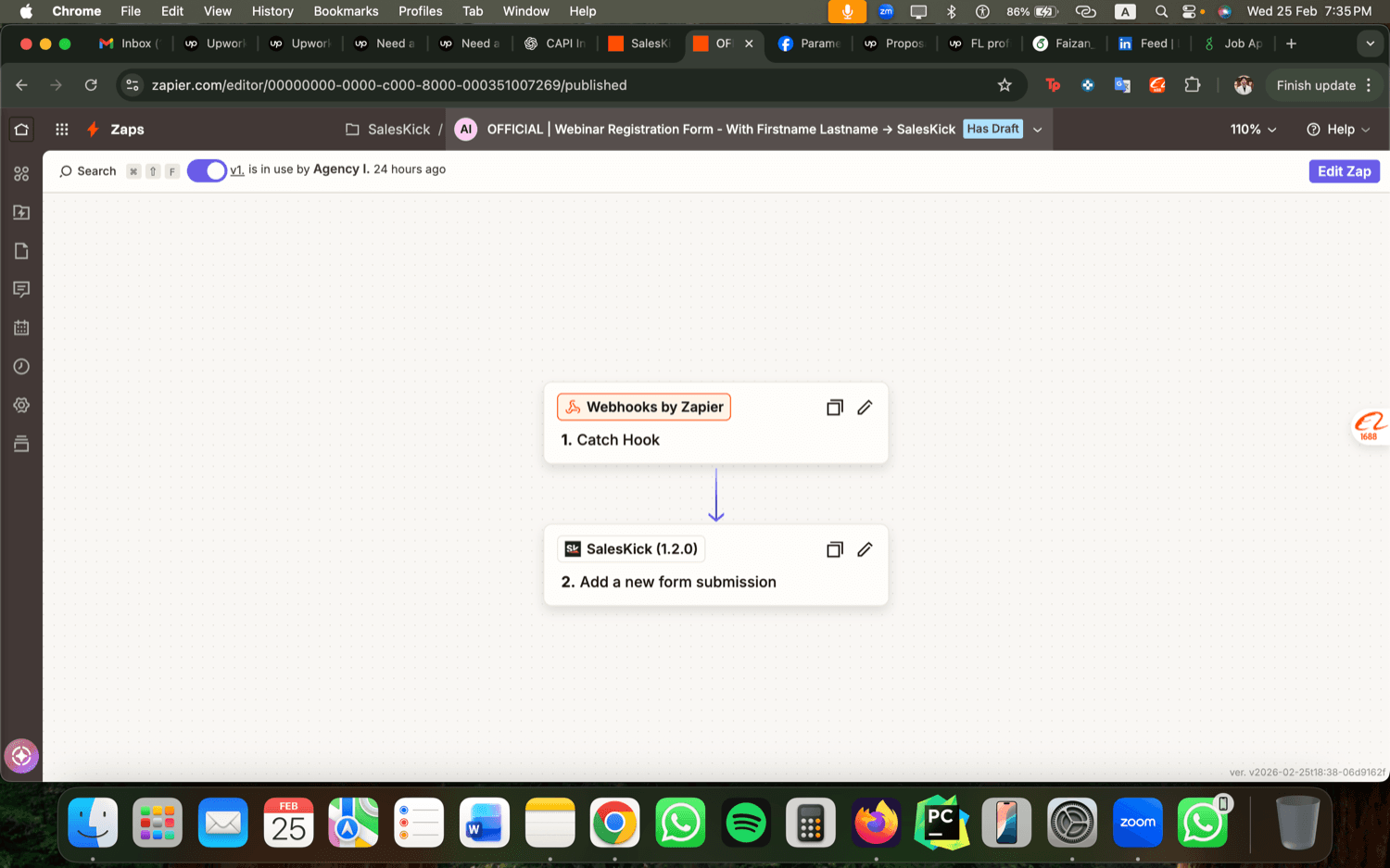 Zapier Webinar Funnel - SalesKick to Facebook Conversions API 2