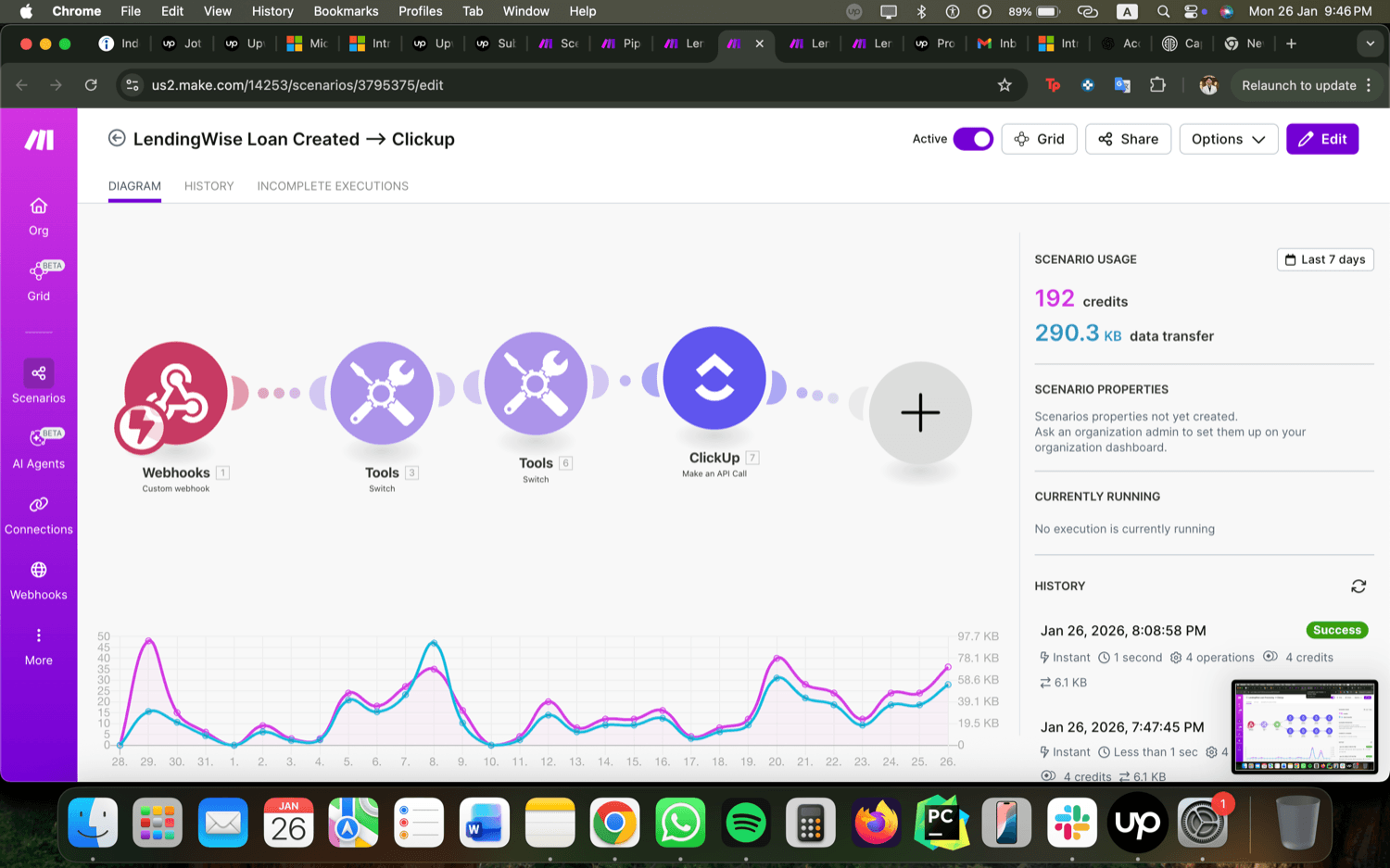 Loan Processing Automation - Make.com, LendingWise & ClickUp 1